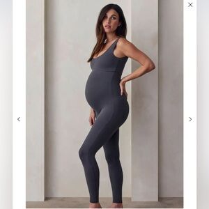 Maternity Gray Jumpsuit